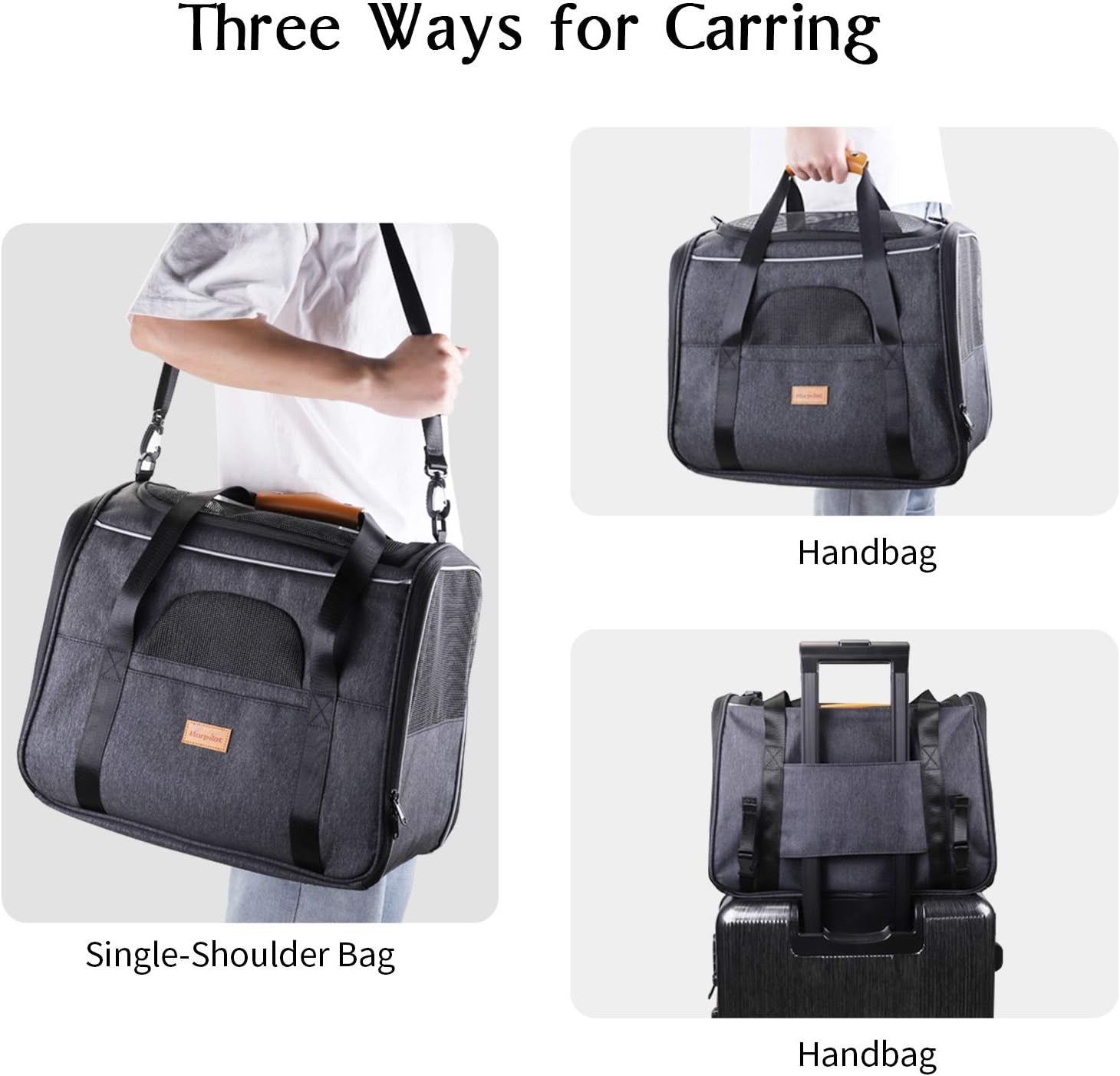  Foldable Airline-Approved Pet Carrier with Travel Set