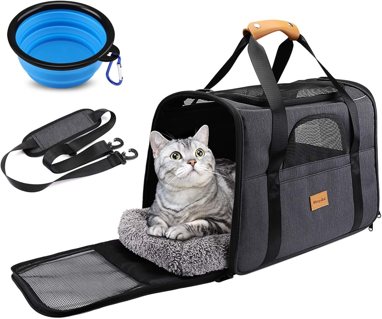  Foldable Airline-Approved Pet Carrier with Travel Set